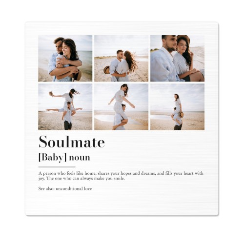 Aluminiumsbilde børstet overflate 30 x 30 cm