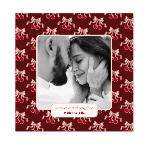 Vintage Cherry Love Text - Only