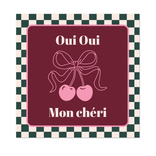 Checker Cherie Mood Text - Only