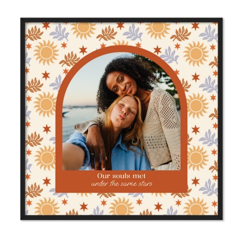 Innrammet poster 30 x 30 cm Svart