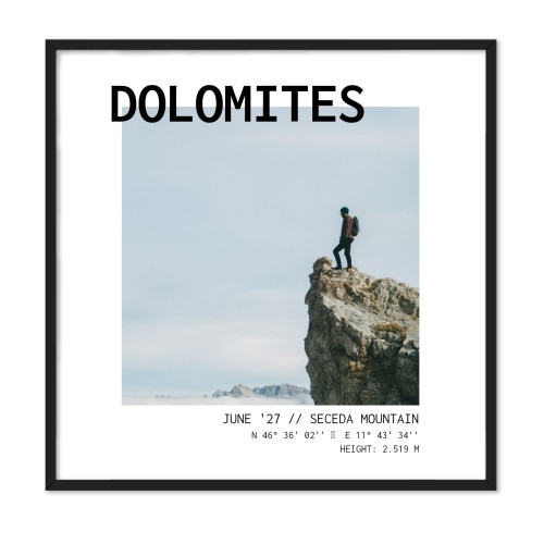 Indrammet plakat 30 x 30 cm Sort