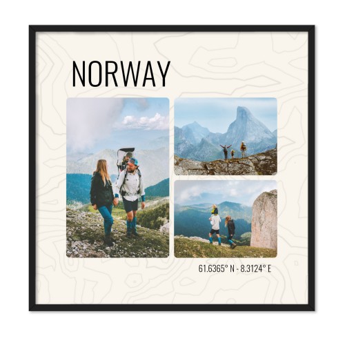 Indrammet plakat 30 x 30 cm Sort Indrammet plakat 30 x 30 cm Sort