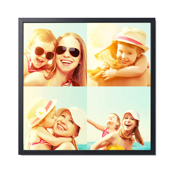 Inramad poster 30 x 30 cm Svart