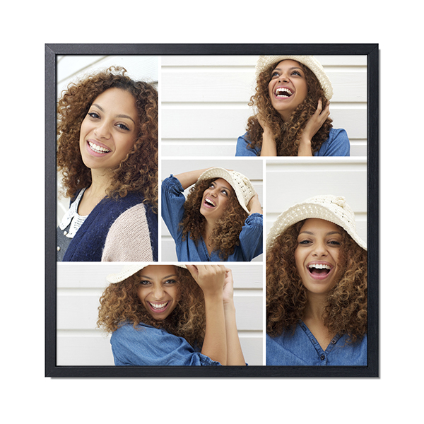 Inramad poster 30 x 30 cm Svart