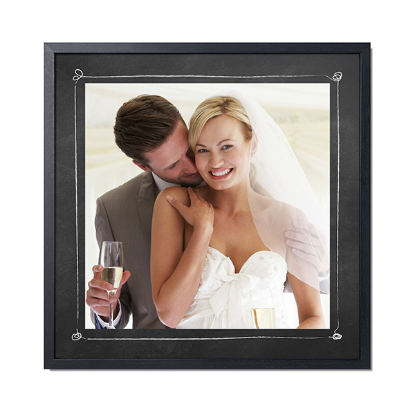 Framed Collage Poster 30 x 30 cm Black