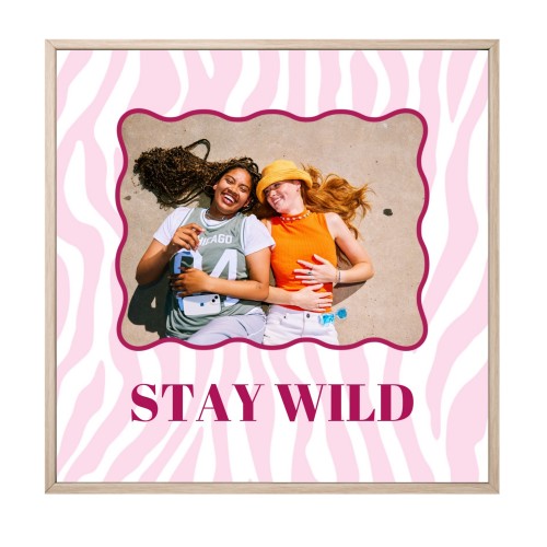 Poster in lijst 30 x 30 cm Hout