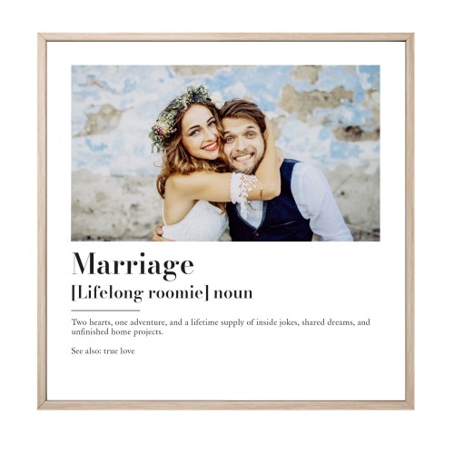 Innrammet poster 30 x 30 cm Tre