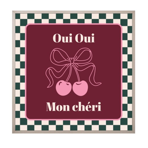 Ingekaderde Poster 30 x 30 cm Taupe