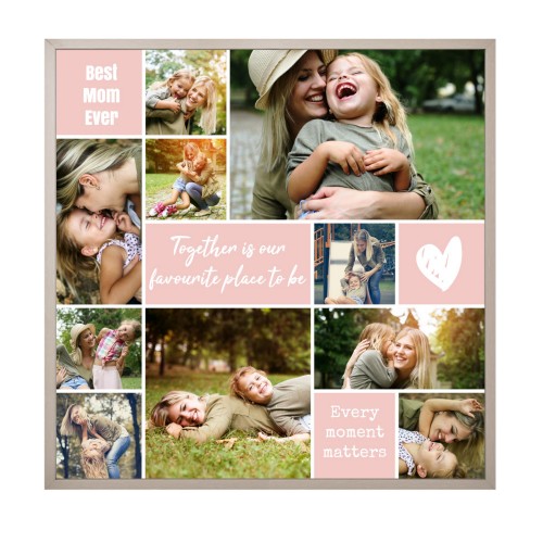 Indrammet plakat 30 x 30 cm Muldvarp 