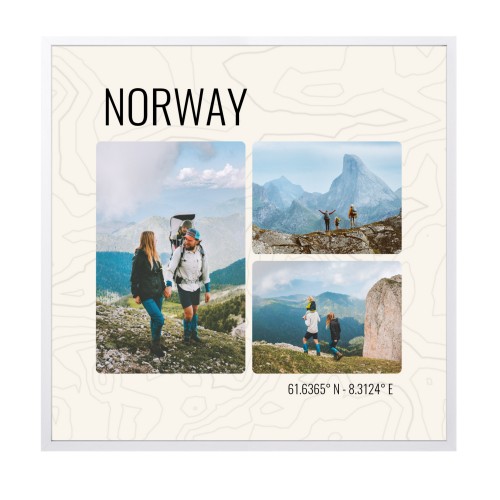 Indrammet plakat 30 x 30 cm Vit Indrammet plakat 30 x 30 cm Vit