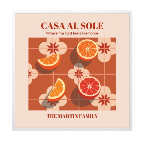 Framed Collage Poster 30 x 30 cm White