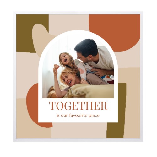 Framed Collage Poster 30 x 30 cm White