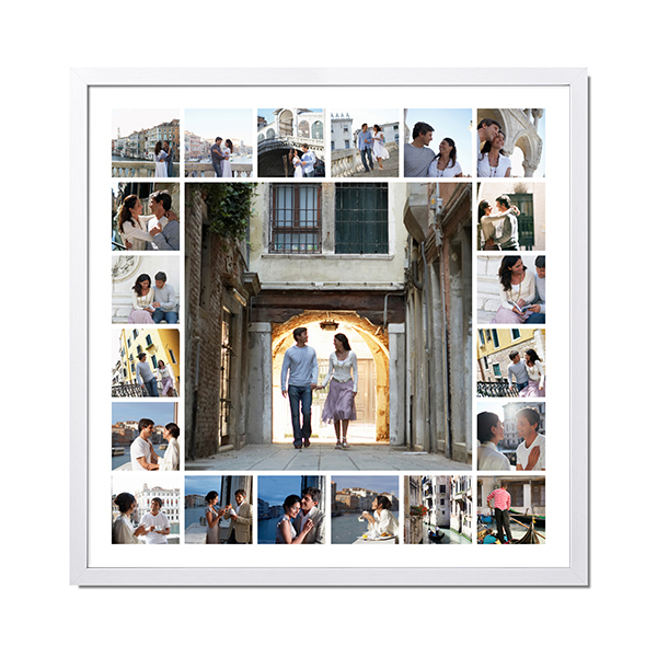 Framed Collage Poster 30 x 30 cm White Framed Collage Poster 30 x 30 cm White