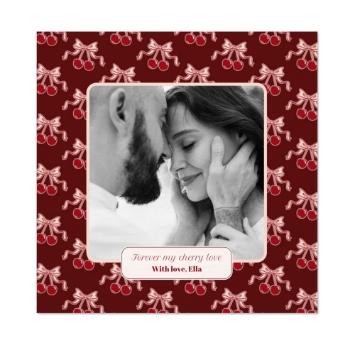 Vintage Cherry Love Text - Only