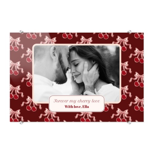 Vintage Cherry Love Text - Only