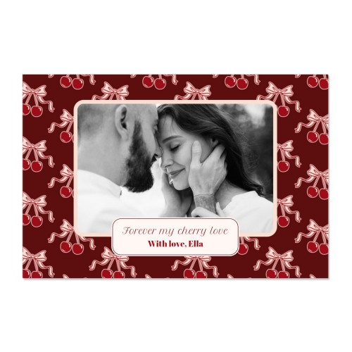 Vintage Cherry Love Text - Only