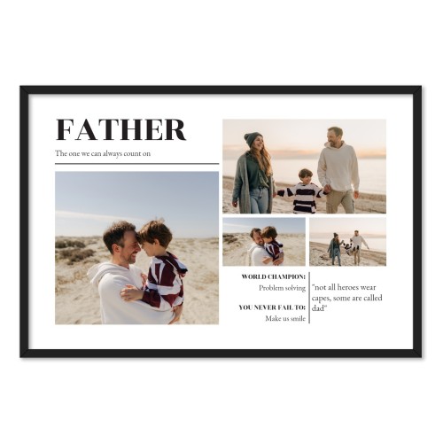 Framed Collage Poster 20 x 30 cm Black