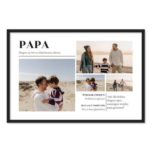 Poster in lijst 30 x 45 cm Zwart