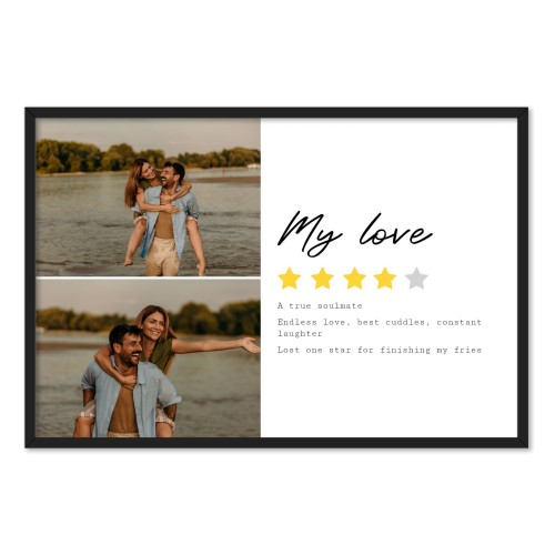 Inramad poster 30 x 45 cm Svart