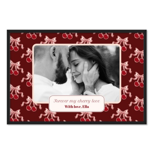 Vintage Cherry Love Text - Only