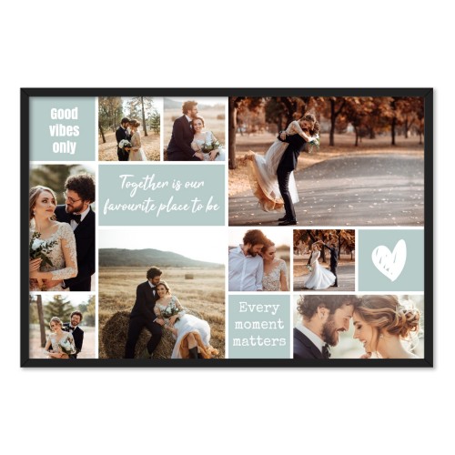 Pêle-Mêle encadré 30 x 45 cm Noir