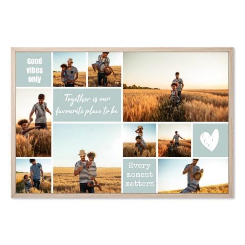 Framed Collage Poster 30 x 45 cm Natural Framed Collage Poster 30 x 45 cm Natural