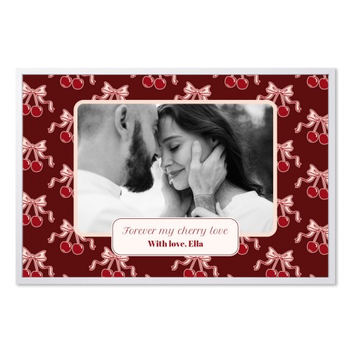 Vintage Cherry Love Text - Only