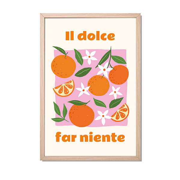 Framed Collage Poster 30 x 45 cm Natural