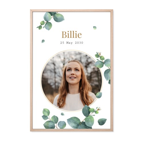 Poster in lijst 30 x 45 cm Hout