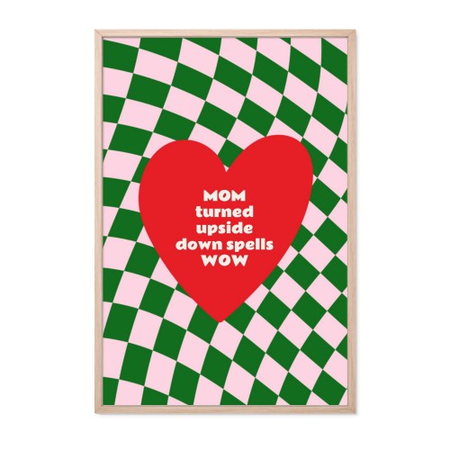 Inramad poster 30 x 45 cm Trä