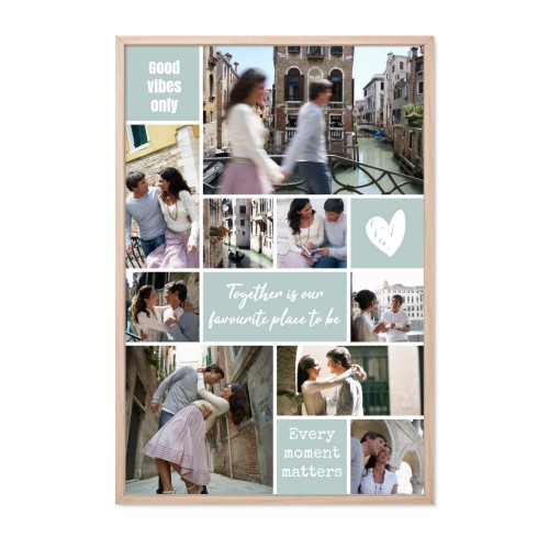 Kehystetty juliste 30 x 45 cm Luonnollinen 