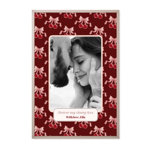 Vintage Cherry Love Text - Only