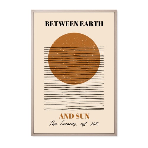 Framed Collage Poster 30 x 45 cm Taupe