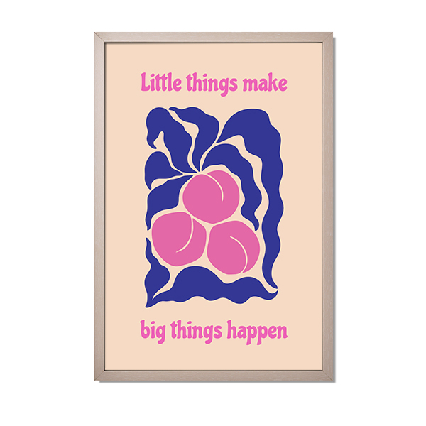 Framed Collage Poster 30 x 45 cm Taupe