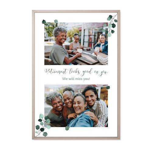 Foto-Collage mit Rahmen 30 x 45 cm Taupe 