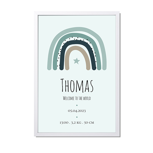 Indrammet plakat 30 x 45 cm Vit Indrammet plakat 30 x 45 cm Vit