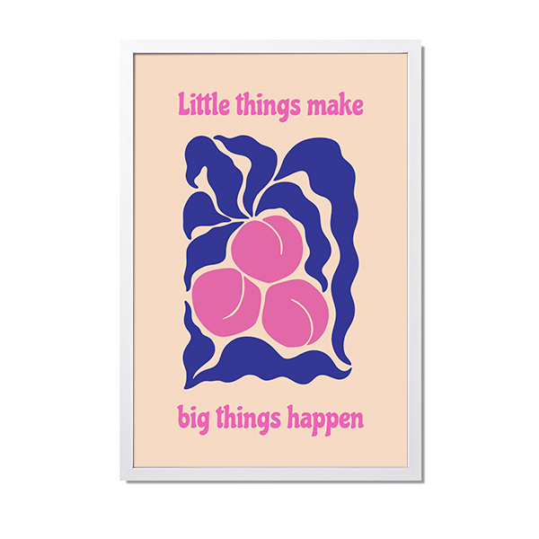 Framed Collage Poster 30 x 45 cm White