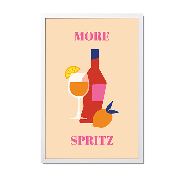 Framed Collage Poster 30 x 45 cm White