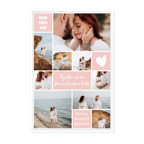 Indrammet plakat 30 x 45 cm Vit Indrammet plakat 30 x 45 cm Vit