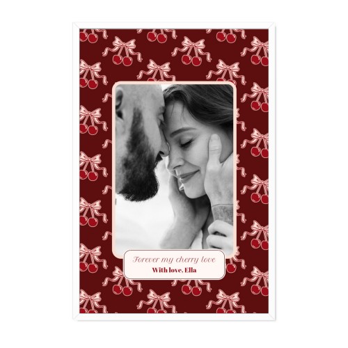 Vintage Cherry Love Text - Only