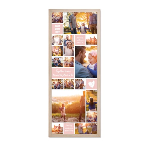 Framed Collage Poster 30 x 80 cm Natural