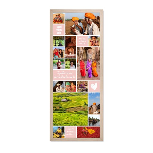 Innrammet poster 30 x 80 cm Tre