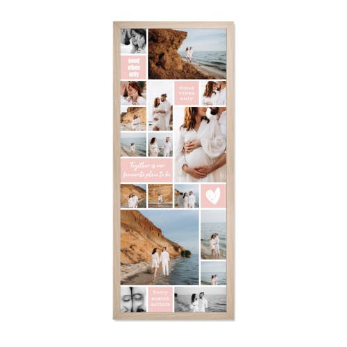 Innrammet poster 30 x 80 cm Tre