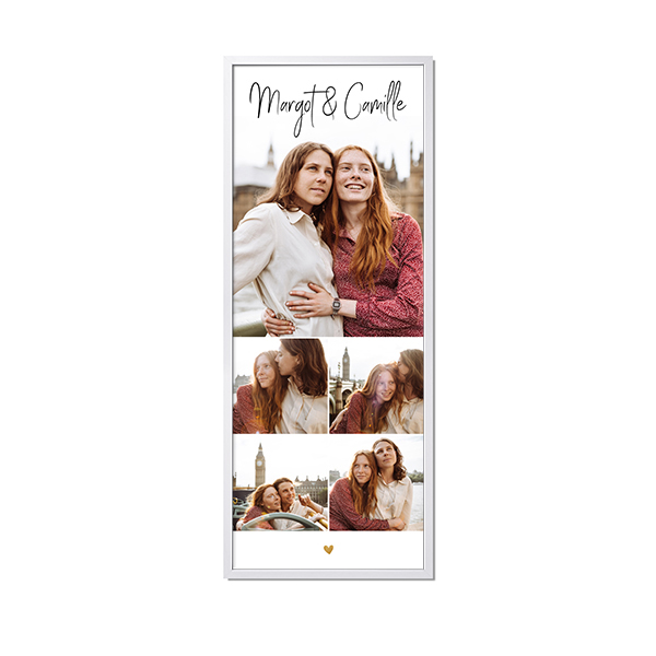 Ingekaderde Poster 30 x 80 cm Wit