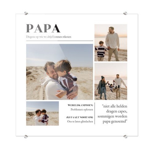 Foto op acrylglas 40 x 40 cm