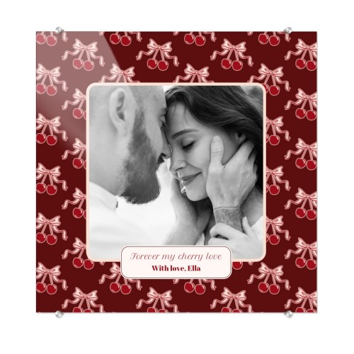 Vintage Cherry Love Text - Only