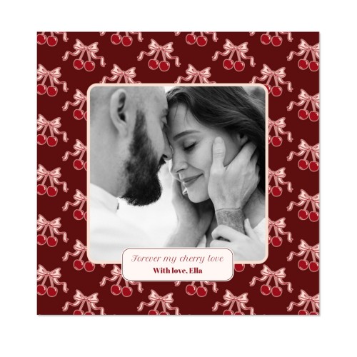 Vintage Cherry Love Text - Only