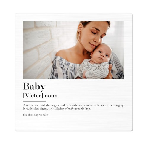 Aluminiumsbilde børstet overflate 40 x 40 cm