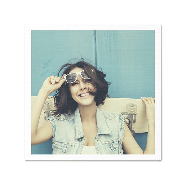 Aluminiumsbilde børstet overflate 40 x 40 cm