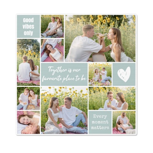 Foto op aluminium geborsteld 40 x 40 cm